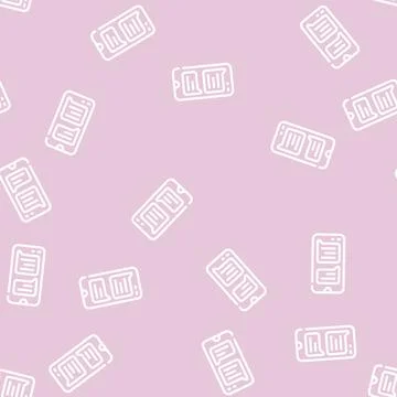 Sms message conversation line vector seamless pattern Stock Illustration