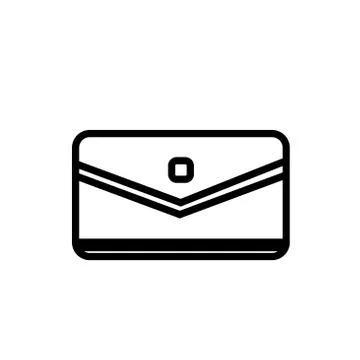 Sms message icon line outline style isolated on white background for your web Stock-Illustration