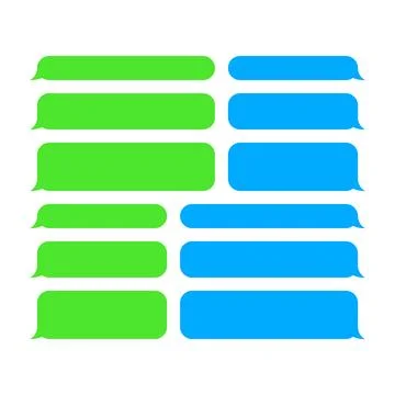 SMS Message Icons. Chat Bubble Speech Set. Vector Illustrazione stock