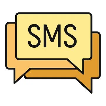 Sms messaging chat bubble icon communication concept 스톡 일러스트