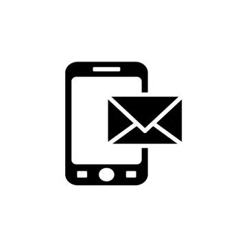 Sms (mms) icon. vector illustration black on white background Stock Illustration