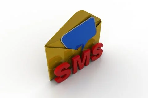 Sms service concept Free Stock Illustration