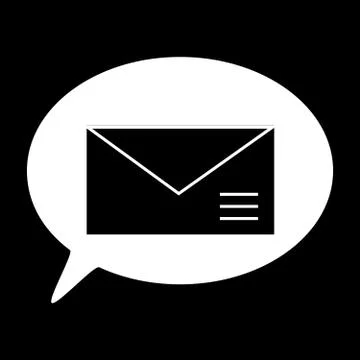 SMS sign symbol icon in bubble letter Stock Illustration