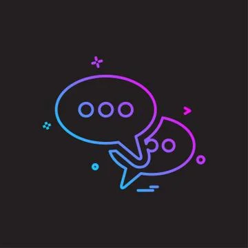 Sms talk buble icon vector design Stock Illustration