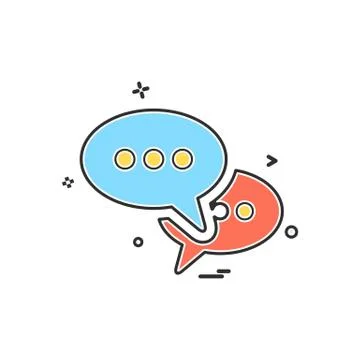 Sms talk buble icon vector design Stock Illustration