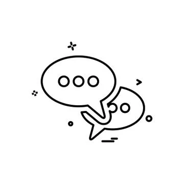 Sms talk buble icon vector design Stock Illustration