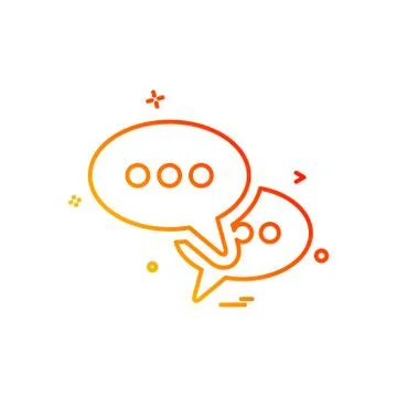 Sms talk buble icon vector design Stock Illustration