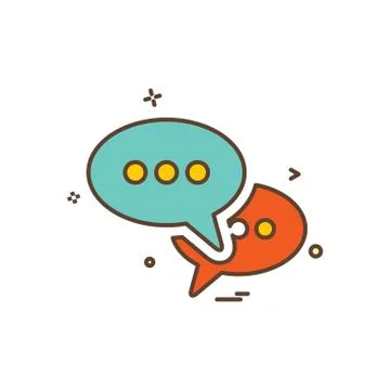 Sms talk buble icon vector design Illustrazione stock