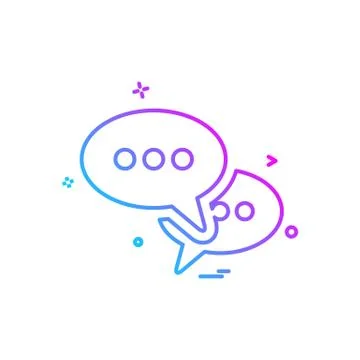 Sms talk buble icon vector design Stock Illustration