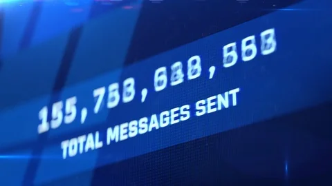 Sms, text, email spamming, bots sending messages, server under attack, hacking Stock Footage 111778218