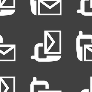 Sms web icon. flat design. Seamless pattern. Stock Illustration