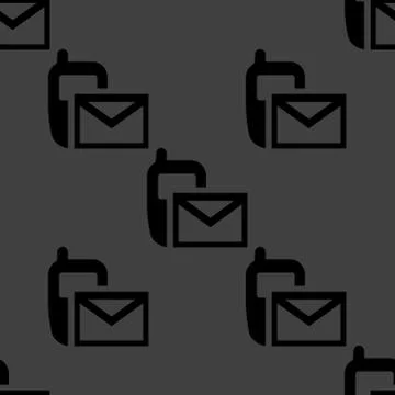 Sms web icon. flat design. Seamless pattern. 스톡 일러스트