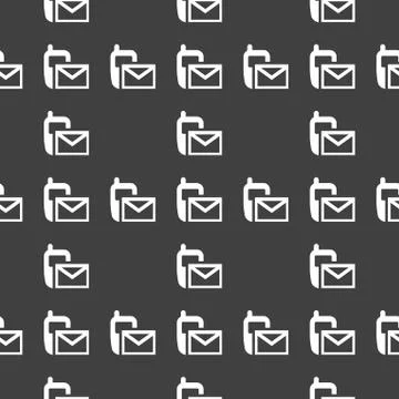 Sms web icon. flat design. Seamless pattern. Illustrazione stock