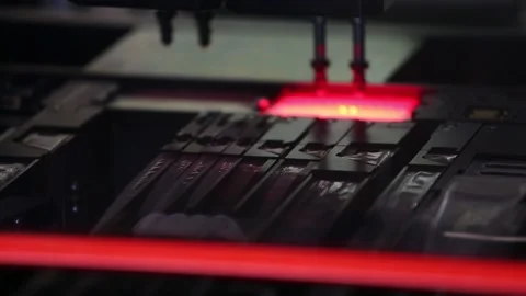 SMT machine chip mounter Stock Footage 90104209