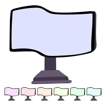 Smtechnology flexible screen vector cartoon graphic 스톡 일러스트