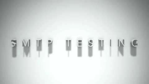 Smtp testing 3D title animation white text on a white background Stock Footage 299647943