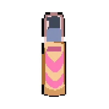 Smudge foundation cream pixel art vector illustration Stock Illustration