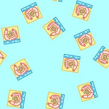 Smudge sandy beach vector seamless pattern Stock Illustration