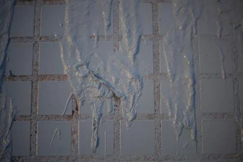 Smudges of paint on the wall. Stock Photos