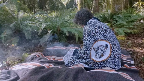 Smudging pot 8 Stock Footage 125890129