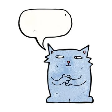 Smug cat cartoon Ilustración de archivo