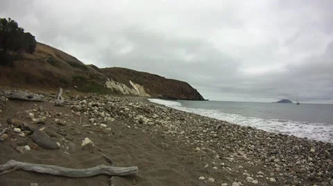 Smugglers Cove Facing East Stock Footage 52004190