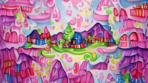 SMURFS TOWN   Background Generated Loop Stock Footage 197453915