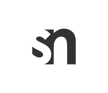 SN creative geometric initial based modern and minimal logo. Letter s n tre.. Stock Illustration