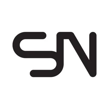 Sn initial letter vector logo icon Stock-Illustration