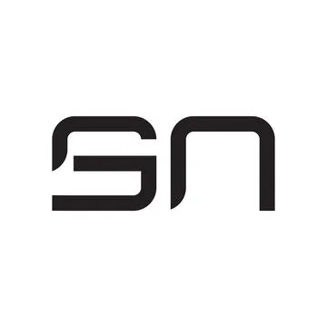 Sn initial letter vector logo icon 库存插图