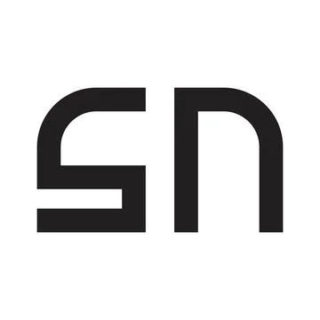 Sn initial letter vector logo Stock Illustration