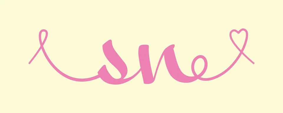 SN initial wedding monogram calligraphy vector illustration. Hand drawn let.. Stock Illustration