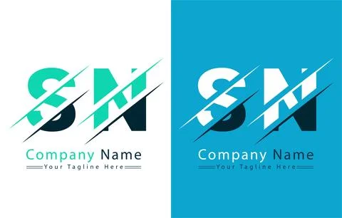 SN Letter Logo Vector Design Concept Elements Stock Illustration