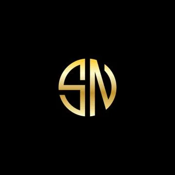 Sn logo initials . modern sn logotype Stock Illustration