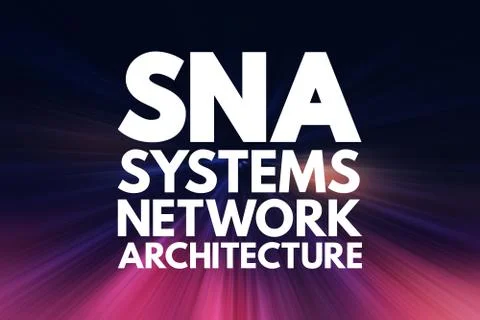 SNA - Systems Network Architecture acronym, technology concept background Stock Illustration