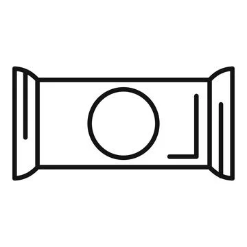 Snack bag icon outline vector. Cereal package food Illustrazione stock