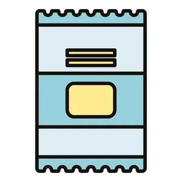Snack bag icon showing generic food packaging Stock Illustration
