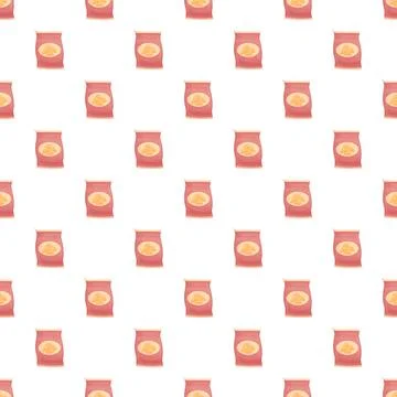 Snack bag pattern creating a seamless background Stock Illustration