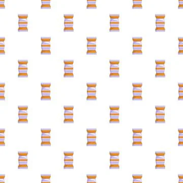 Snack bags seamless pattern with striped packaging 스톡 일러스트