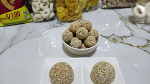 Snack balls made from amaranth in Peru Stock Footage 284644252