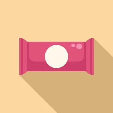 Snack bar icon flat vector. Biscuit nut food Stock Illustration