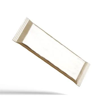 Snack bar packaging on white background, realistic texture, foil aluminium ( Stock Illustration