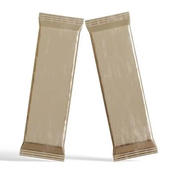 Snack bar packaging on white background, realistic texture, foil aluminium ( Stock Illustration