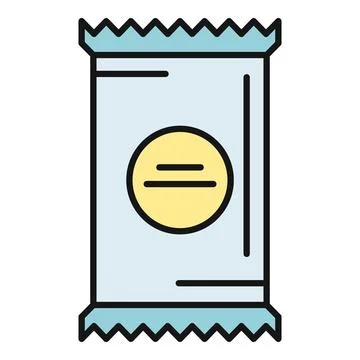 Snack bar packaging wrapper icon on white background Stock Illustration