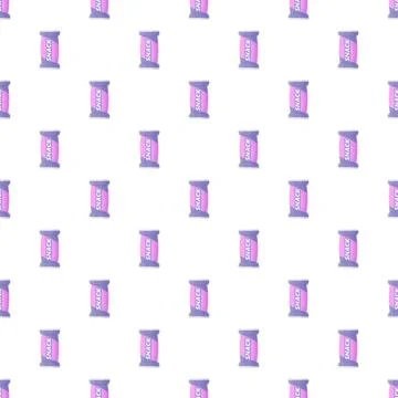 Snack bar packaging wrapper repeating pattern Illustrazione stock