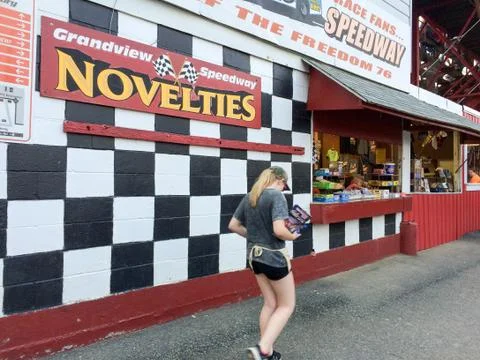 Snack bar at raceway Stock Photos
