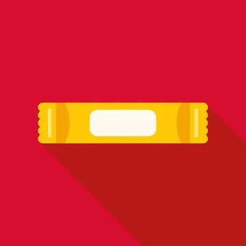 Snack bar wrapper icon with long shadow 스톡 일러스트
