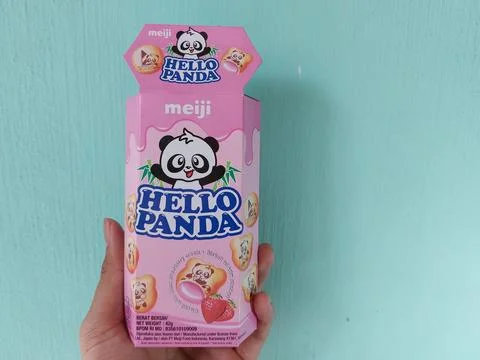 A snack branded Hello Panda Stock Photos