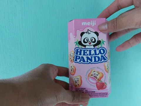 A snack branded Hello Panda Stock Photos