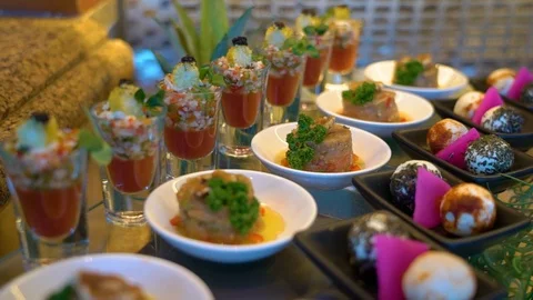Snack buffet Stock Footage 110787431